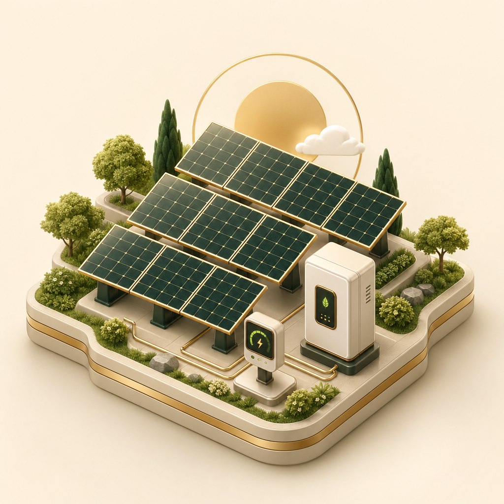 Solar module illustration